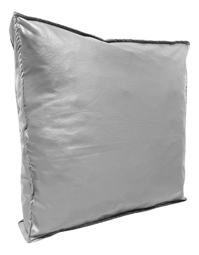 Funda Para Almohadones Algarrobo Sillon Ecocuero 60x60x10 Color 2-Gris Liso