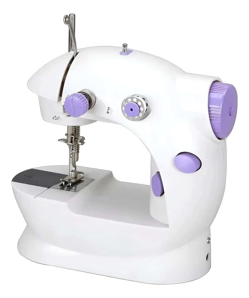 Mini Máquina de Costura Lanmax LMD-202 Portátil Reta Branca