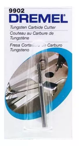 Fresa de Carburo Tungsteno Dremel 9902, 3/32 2.4mm Punta Recta Abrasivo  para tallar y