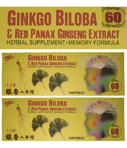 Ginkgo Biloba 2400mg Ginseng 500mg Chino - mL a $1