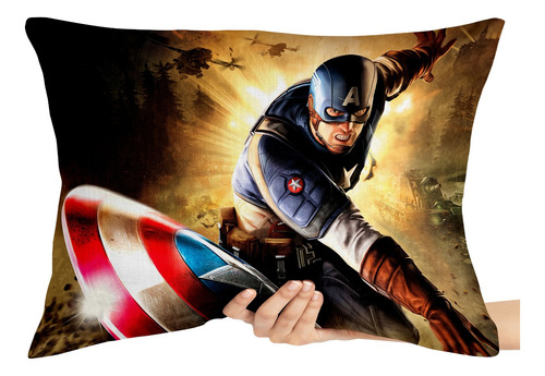 2 Capas Para Travesseiro Capitão America Marvel Super Herois