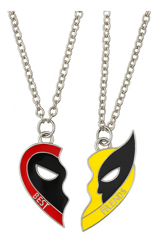 Collar Amistad Dije Acero Inoxidable Corazón Mejor Amigo