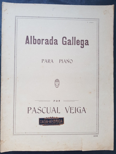 Imagen 3 de 10 de Antiguas Partituras Para Piano. Música Gallega. 51694.