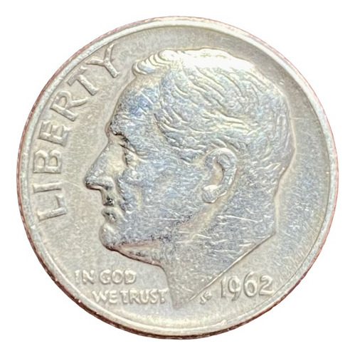 Moneda 1 Dime Estados Unidos 1962 D Plata 0.900 Km 195 (Usado)