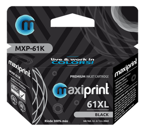 Cartucho Compatible Tinta Hp 61xl Ch563wn Negro