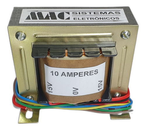 MAC Sistemas Transformador Trafo 15 + 15v 10a - Primário 110/220v 4fios