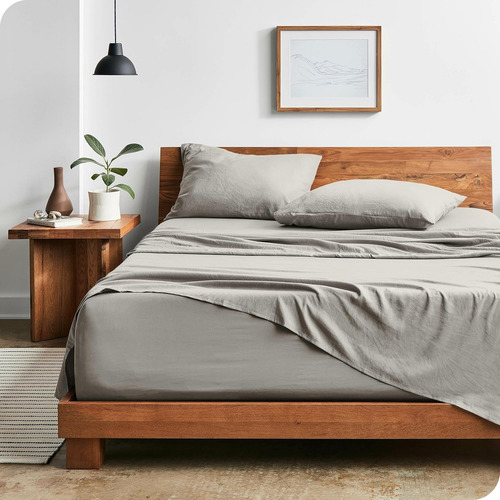 Sábanas Frescas Extra Suaves Anti Arrugas Tacto Lino 4 Pzas Color Beige Diseño De La Tela Matrimonial