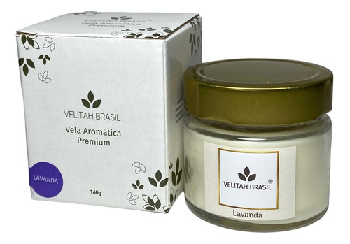 Vela Aromática Premium Lavanda 140g 30h Aromatizada Perfuma