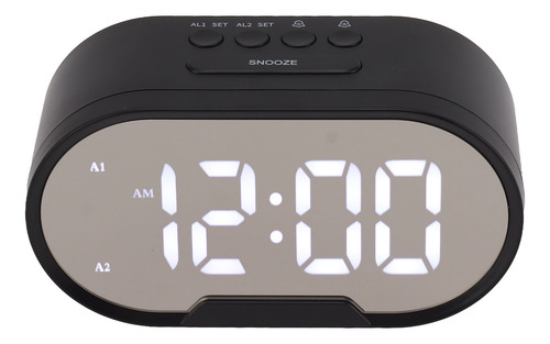 Reloj Despertador Digital Usb Con Pantalla Led, Espejo Blanc