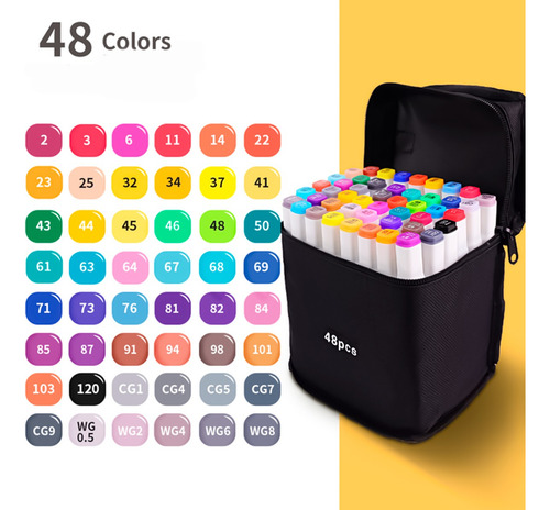40 Canetinhas Escolar Com Ponta Dupla + Bolsa Preta Promoção