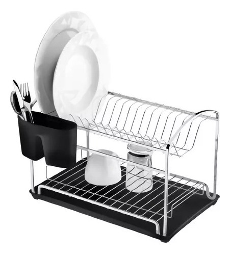 Escurridor Escurre Platos Porta Vaso 2niveles Acero Inox T&h