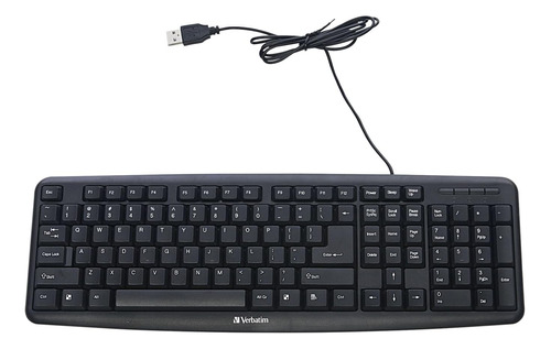 Verbatim Slimline Keyboard Cableado Con Accesibilidad Usb Y