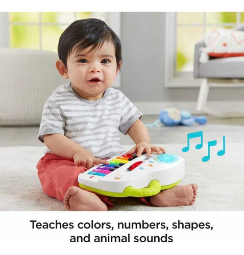 Imagen 3 de 6 de Fisher Price Piano Rie Y Aprende Luces Sonidos Niño 18 Meses