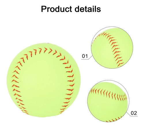 Pelota De Entrenamiento De Softball Sin Marcar De 12 Pulgada