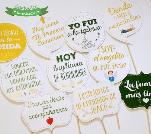 Kit Festejo Comunión Deco Props Estampitas A