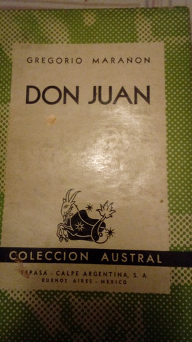 Libro: Don Juan, Gregorio Marañon
