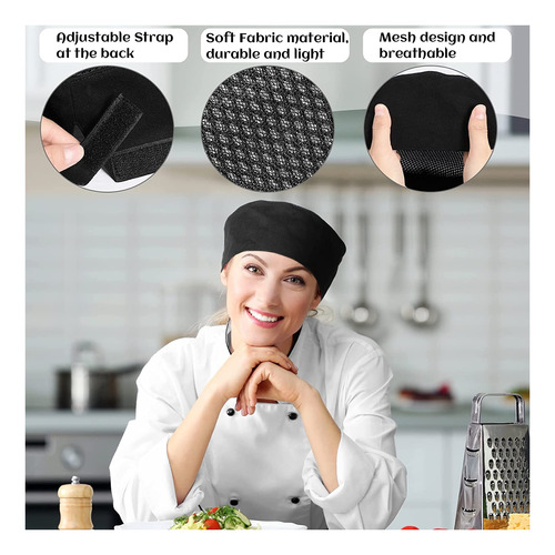 12 Sombreros De Chef Para Mujeres Y Hombres, Ajustables, Uni