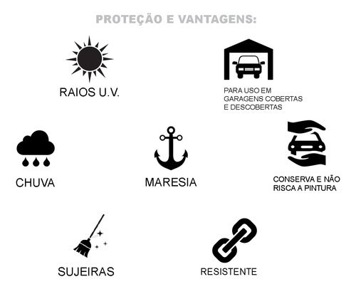 Capa Cobrir Symbol Couricarbon Impermeável Forrada Prata Uv