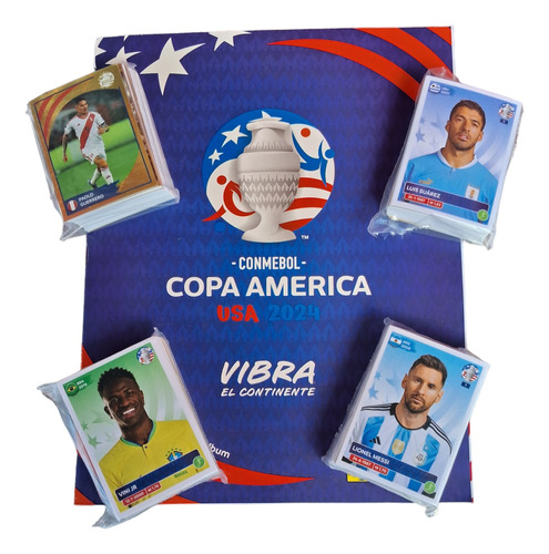 Album Copa America Usa 2024 Panini + 20 Figuritas Distintas