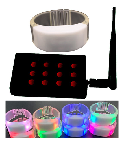 100 Pulseras Luminosas Con Control Remoto Para Conciertos
