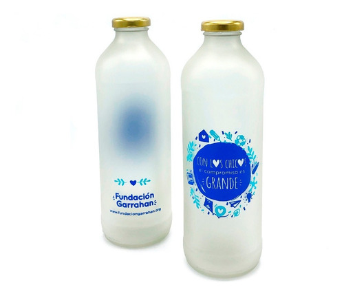 Imagen 3 de 4 de Botella Reutilizable De Vidrio 910ml - Fundación Garrahan
