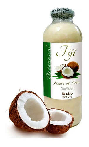Aceite De Coco Puro Natural Prensado En Frío Envase 500g 
