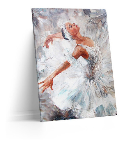 Cuadro Lienzo Canvas 45x60cm Bailarina Ballet Pintura Oleo