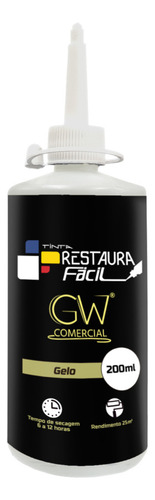 Tinta Restauradora De Rejunto Gw Restaura Fácil 200ml Gelo