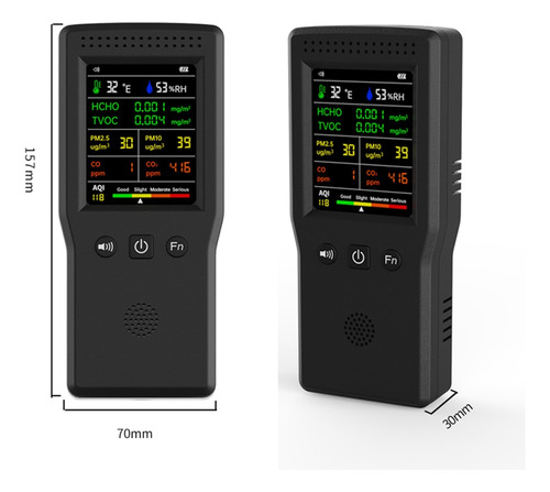 Detector De Calidad Del Aire 9 En 1, Medidor De Co2 Portátil