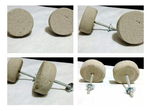 Imagen 5 de 6 de Tiradores Para Muebles Cajones Puertas Manijas Cemento X 6u