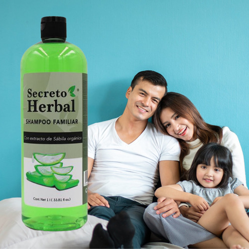 6 Pzs Shampoo Secreto Herbal Extracto De Sábila Crecimiento