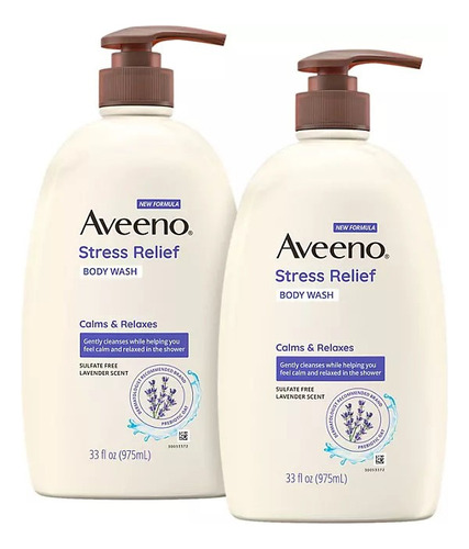 Aveeno Jabon Liquido Stress Relief Body Wash Lavanda 2pz Gde