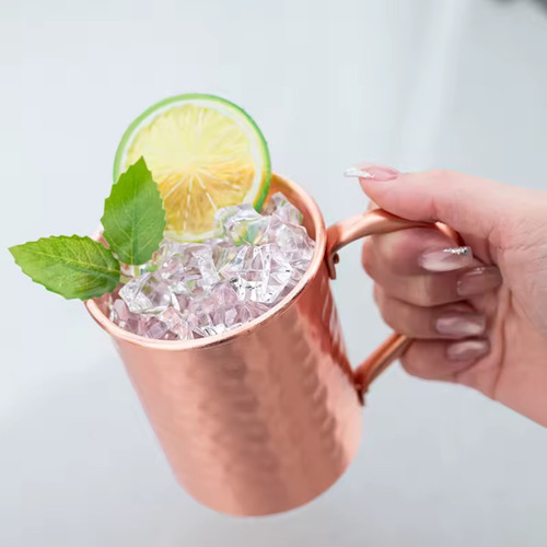 Taza Cobre Puro Premium 100% Artesanal 400ml Moscow Mule Cobre Clásico