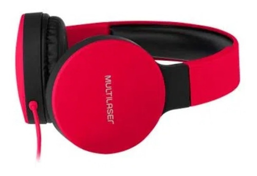Imagem 4 de 5 de Headphone Dobrável New Fun P2 Multilaser Fone Vermelho Ph270