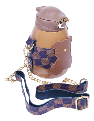 Botella Termo Infantil Niños Antiderrame Diseño Marrón