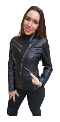 Campera Cuero Dama Leila Excelente Calidad Guns Leather