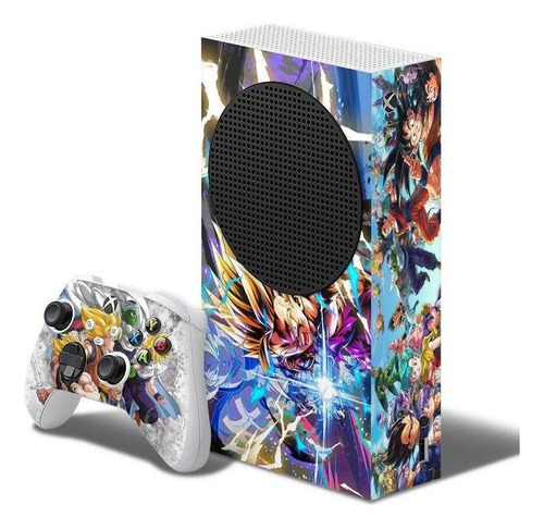 Adesivo Skin Xbox Series S E Dois Controles Dragon Ball Z B2