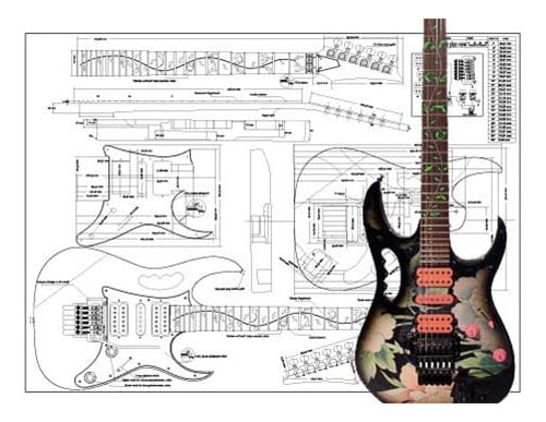 Plan De Ibanez Jem Guitarra Eléctrica - Impresión A Escal.