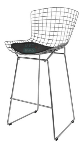 Silla Banqueta Alta Bertoia + Almohadon - Ideal Barras O Desayunadores !!