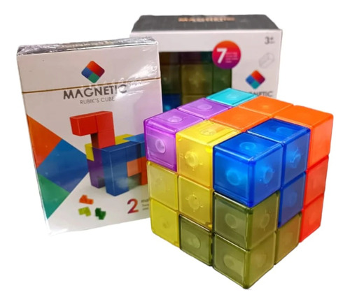 Cubo Rubik Magnetico Con Cartas Transparente Ch1101