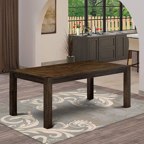 Muebles Este Oeste Madera Lm7-07-t Mesa De Comedor Mesa Rect