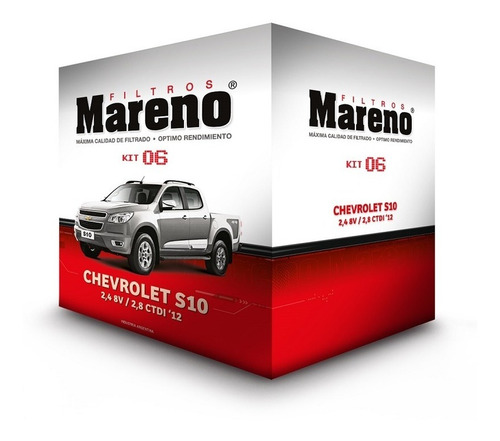 Kit De 5 Filtros Para Chevrolet S10 2.4 2.8 Ctdi 2012/2018