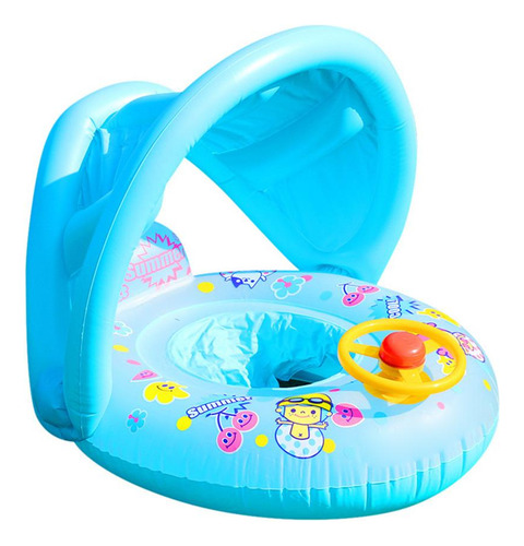 Anillo De Natación Inflable Con Protector Solar Para Bebés