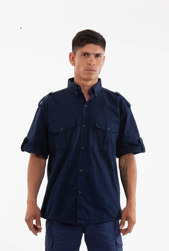 Camisa M/ Corta Con Charretera Hombre 