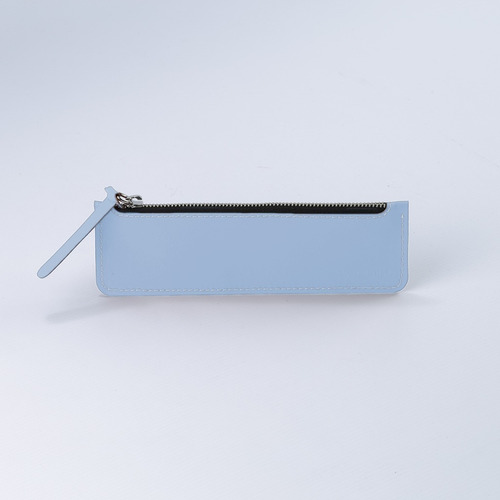 Small Flat Pencil Case - Cartuchera Flat Color Celeste