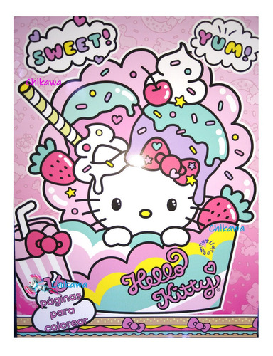 20 Libros Para Colorear Hello Kitty Tamaño Carta, 16 Dibujos | MercadoLibre
