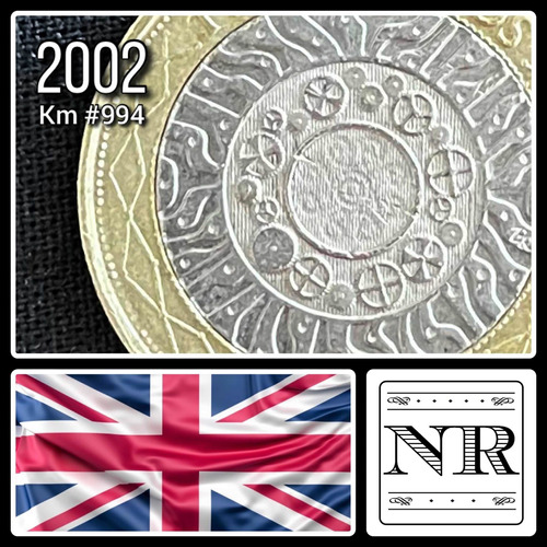 Inglaterra - 2 Libras - Año 2002 - Bimetálica - Km #994