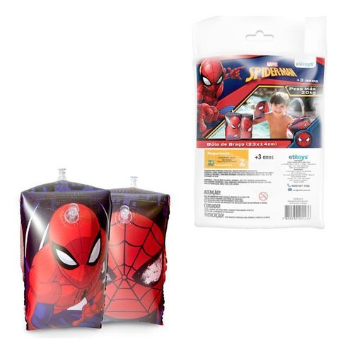 Boia De Braço Infantil Homem Aranha Menino Disney Até 18kg