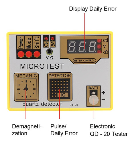 Imagen 6 de 10 de Probador De Pulso De Batería De Reloj Qd-20 Probador De Movi