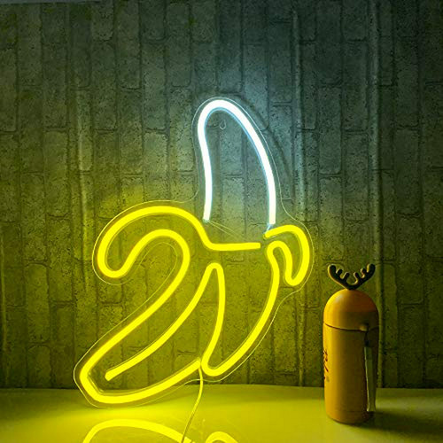 Señal De Neón -  Banana Neon Letreros Led Luces De Neón Art 